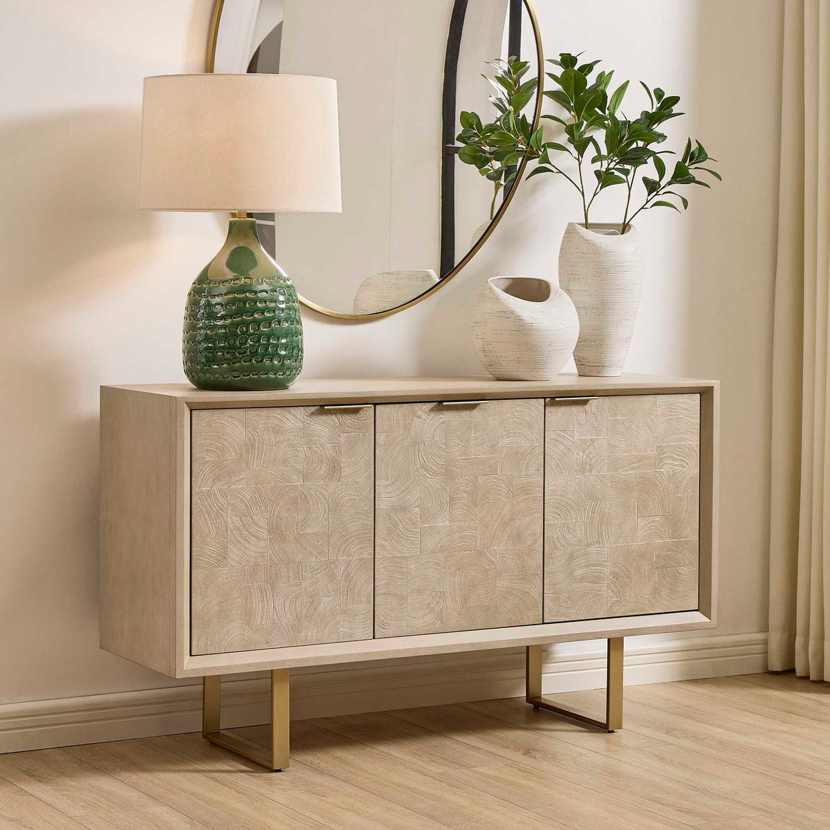 Maeva - 3 Door Cabinet - Light Wood