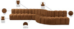 Arc - Velvet 7 Piece Modular Sofa - Saddle