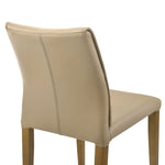 Velena - Full Back Top Grain Leather Upholstered Wood Dining Chairs (Set of 2) - Khaki