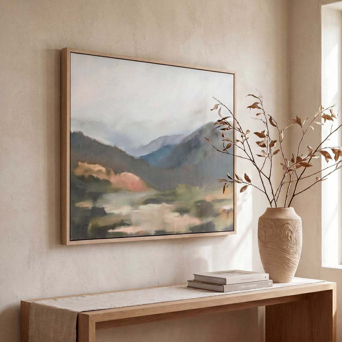 Fading Memory - Landscape Art - Blue / Brown / Gray / Green