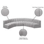 Arc - Boucle Fabric 6 Piece U-Shaped Modular Sofa
