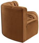 Arc - Velvet 3 Piece Modular L-Shaped Sofa - Saddle