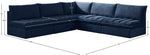 Jacob - Modular Corner Armless Sectional 5 Piece