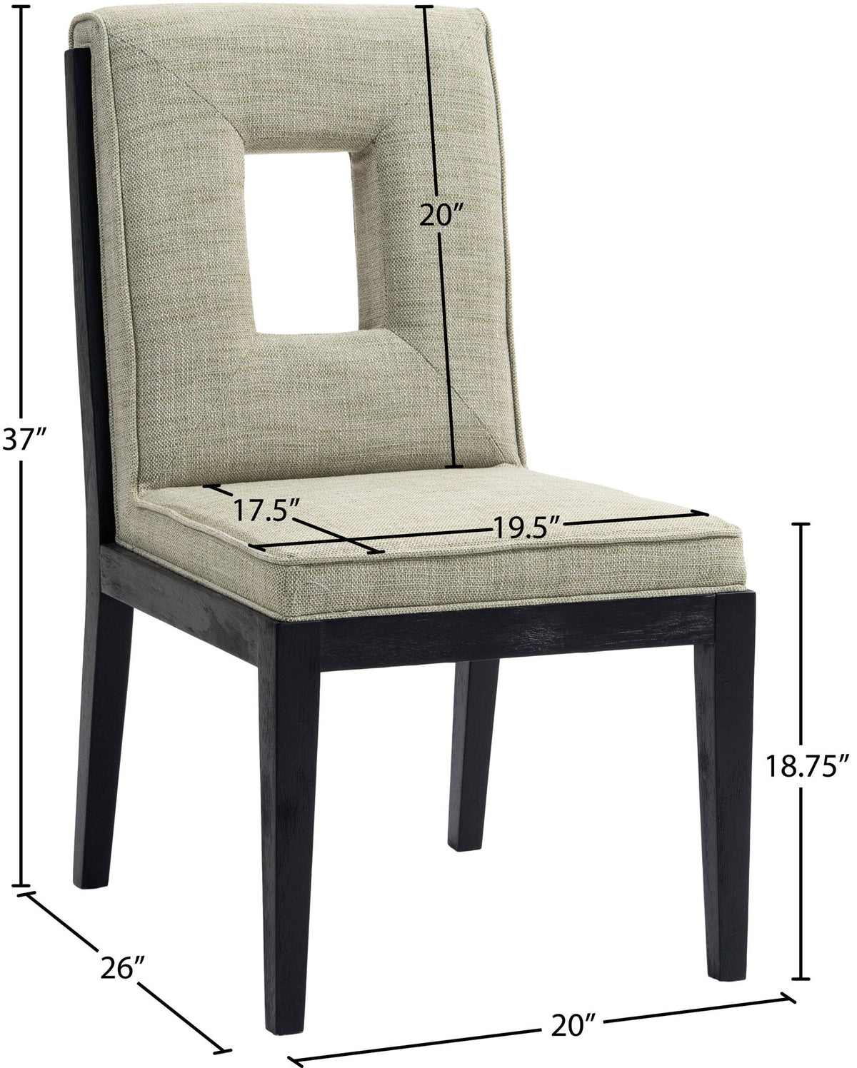 Gwendolyn - Dining Side Chair With Black Frame (Set of 2)