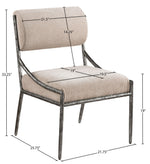 Bastille - Upholstered Dining Side Chair (Set of 2) - Silver Frame