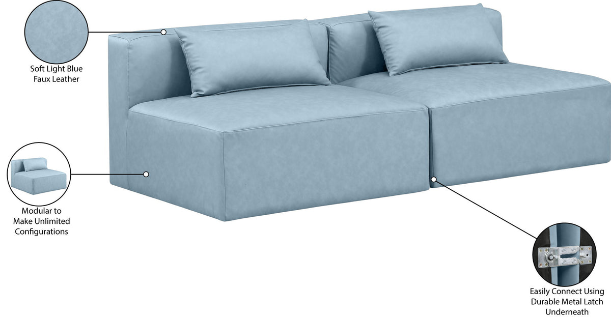 Cube - Modular 2 Seat Armless Sofa