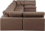 Comfy - 7 Piece Faux Leather Modular Armless Sectional