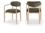 Riccio - Fabric Dining Arm Chair (Set of 2) - Natural Frame