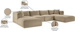 Shaggy - Fabric 6 Piece Modular Sectional With 2 Ottomans