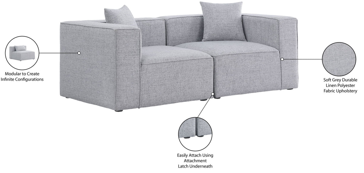 Cube - Linen Modular 2 Seat Sofa