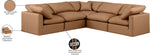 Indulge - Faux Leather 5 Piece Modular Corner Sectional