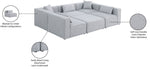 Cube - Linen 6 Piece Modular Sectional