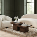 Spencer - 15" Oak Veneer 2 Piece Coffee Table