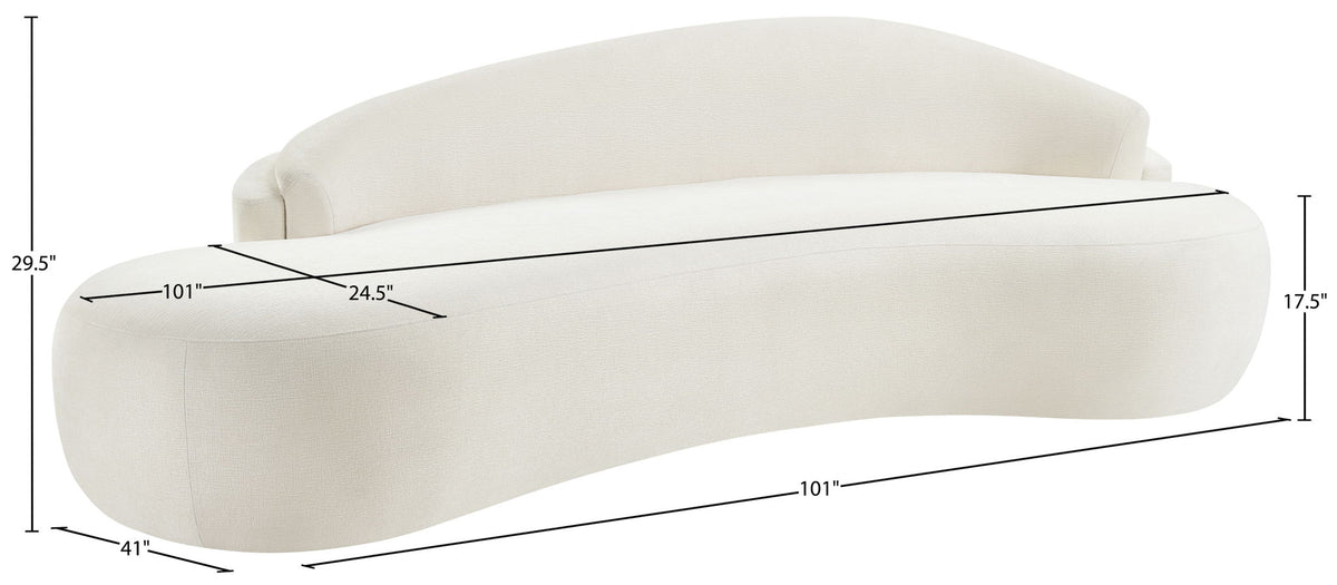 Caspian - Chenille Fabric Upholstered Sofa