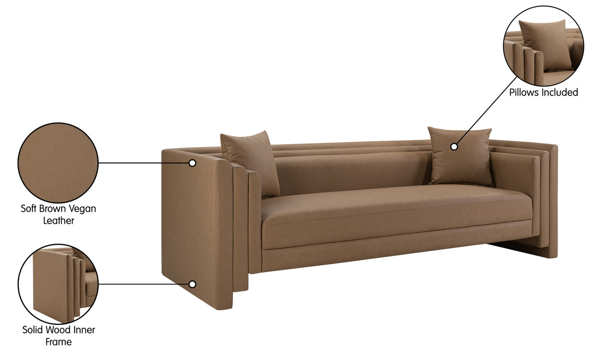 Everett - Vegan Leather Upholstered Sofa