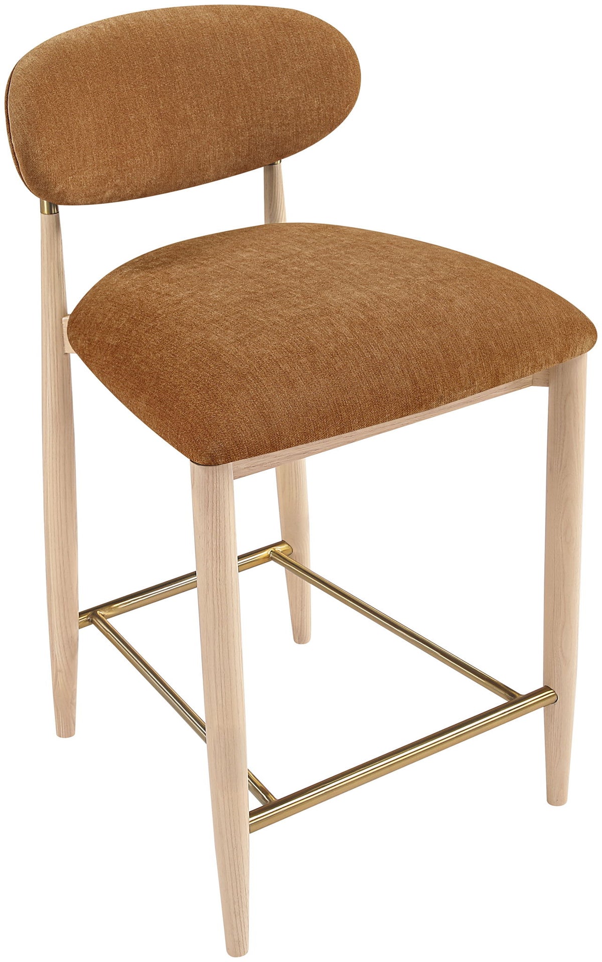 Riccio - Fabric Stool - Natural Frame