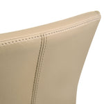 Meriam - Full Back Top Grain Leather Upholstered Metal Dining Chairs (Set of 2)