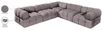 Orin - Velvet 5 Piece Modular Corner Sectional