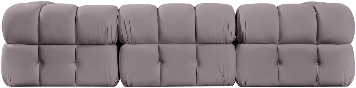 Orin - Velvet 4 Piece Modular Sectional With Chaise