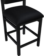 Roundhill - Faux Leather Counter Stool - Black Frame