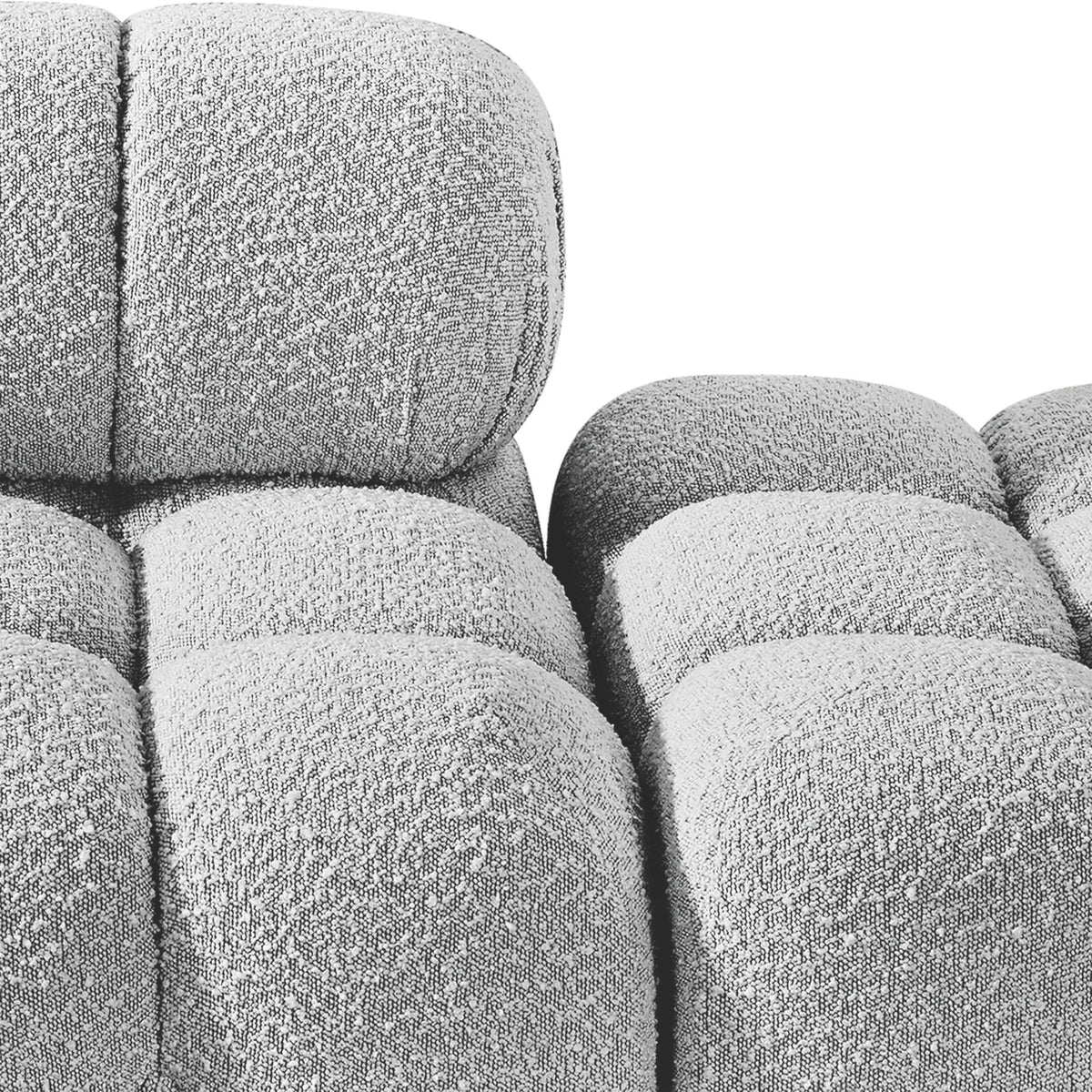 Ames - 3 Piece Boucle Modular Sofa With 1 Backless Seat
