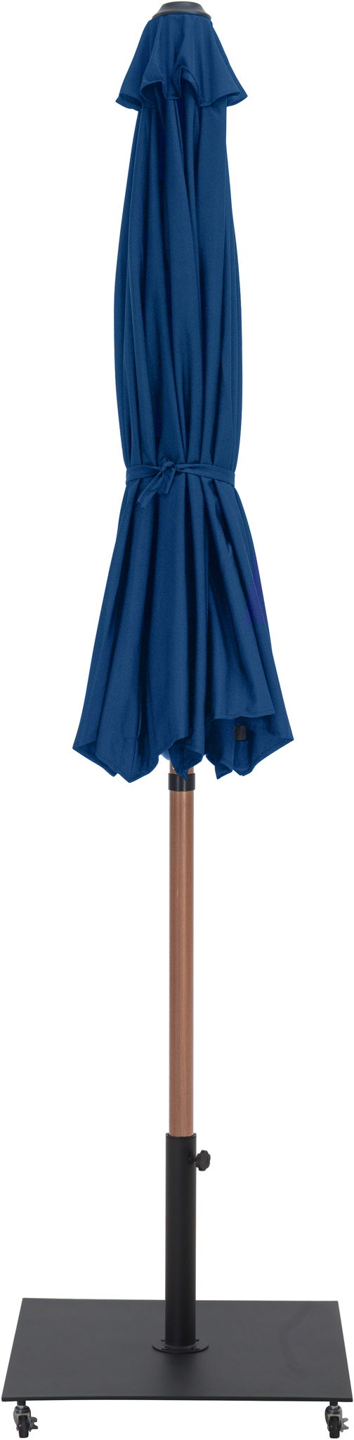 Fiji - Aluminum Patio Umbrella With Square Black And Teak Base