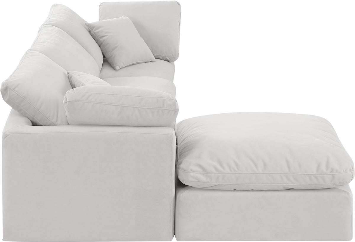 Indulge - Velvet 4 Piece Modular Sectional With Chaise