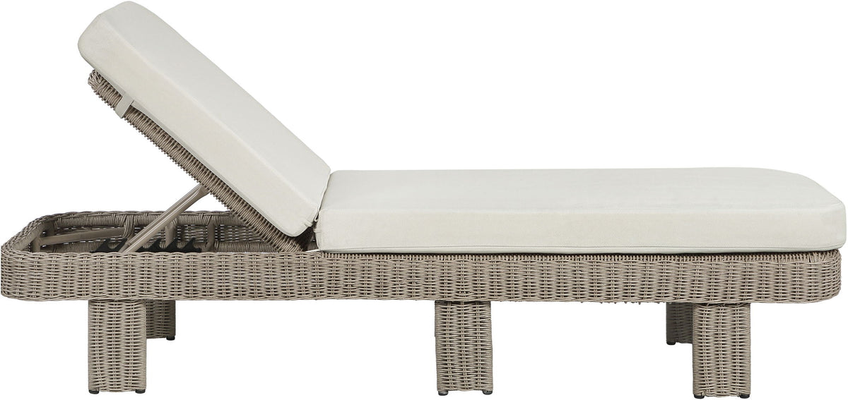 Sandbay - Olefin Water Resistant Fabric And Wicker Outdoor Patio Lounge Chair