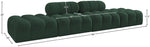 Ames - 4 Piece Boucle Upholstered Modular Sofa With 2 Backless Seats