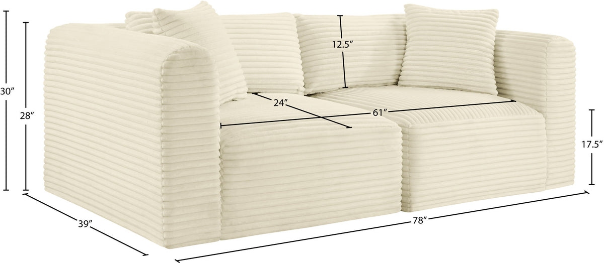 Shaggy - 2 Seat Modular Sofa