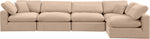 Comfy - 5 Piece Velvet Modular Sectional