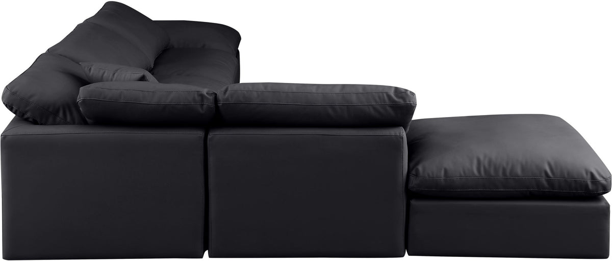 Indulge - Faux Leather 6 Piece Modular Armless Sectional