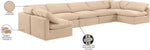 Indulge - Velvet 7 Piece Modular U-Shaped Sectional