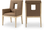 Gwendolyn - Faux Leather Dining Arm Chair With Natural Frame