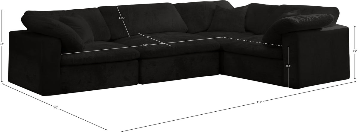 Cozy - 4 Piece Modular Corner Sectional
