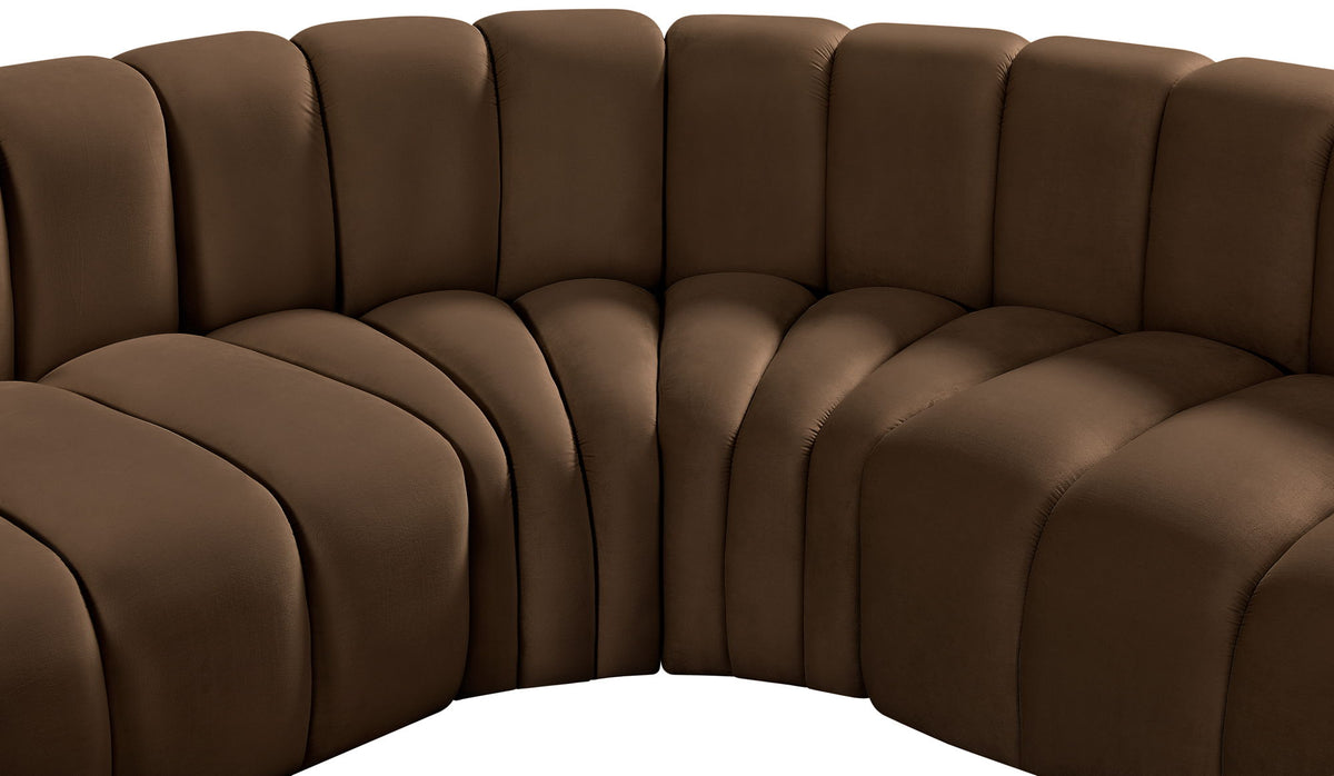 Arc - Velvet Modular U-Shaped Sectional