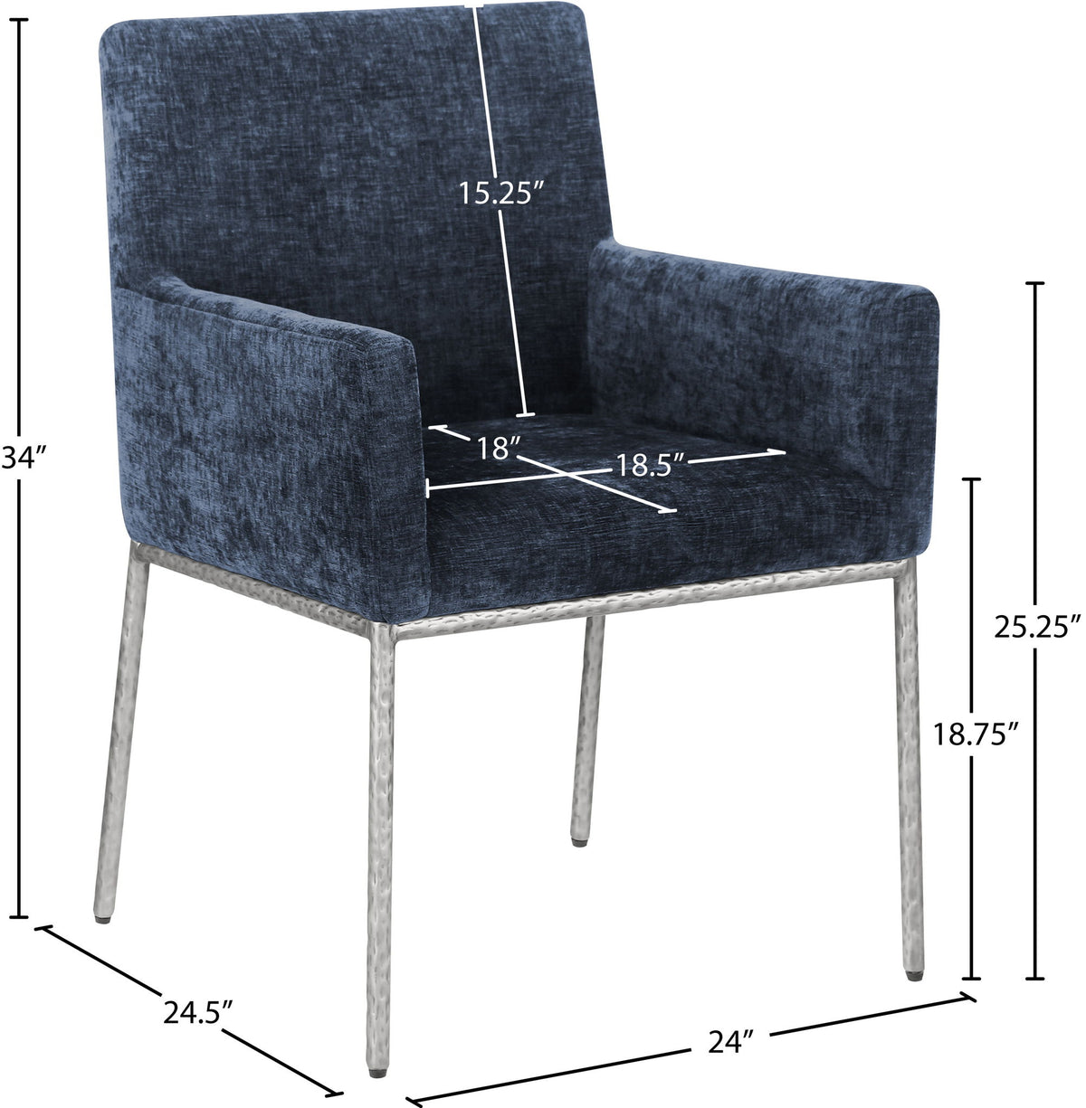 Reeves - Dining Chair With Silver Legs (Set of 2)