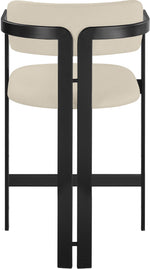 Aurum - Vegan Leather Upholstered Counter Stool With Graphite Black Base