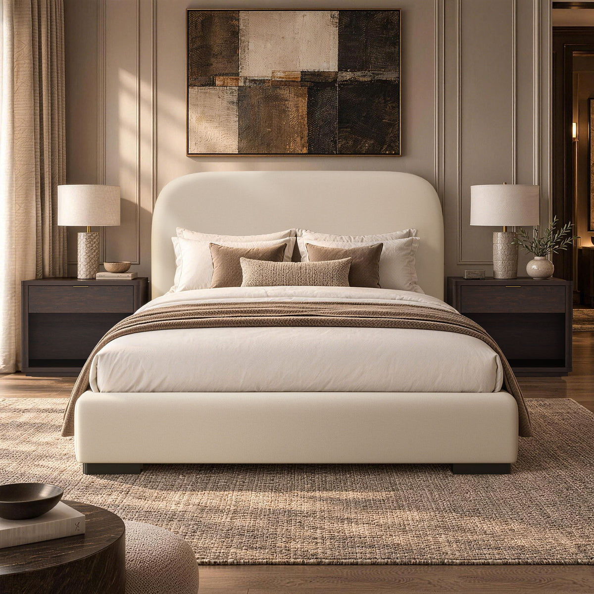 Manhattan Clifton - Rounded Edge Upholstered Bed