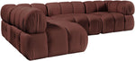 Orin - Fabric Velvet 4 Piece Modular Sectional