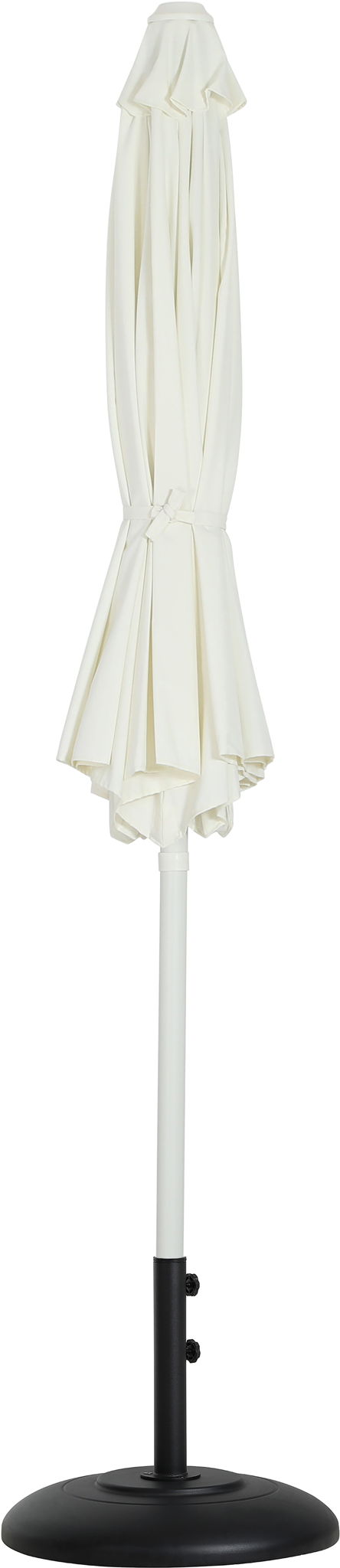 Fiji - Aluminum Patio Umbrella With Round Black And White Base