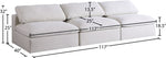 Serene - Modular Armless 3 Seat Sofa