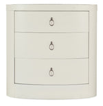 Serenity - Wavecrest Oval Nightstand - White