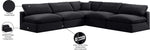 Comfy - 5 Piece Velvet Modular Corner Armless Sectional