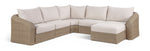 Seacrest - Olefin Water Resistant Fabric And Wicker 6 Piece Outdoor Patio Modular Sectional