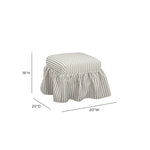 Gertrude - Striped Linen Ottoman