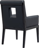 Gwendolyn - Faux Leather Dining Arm Chair With Black Frame
