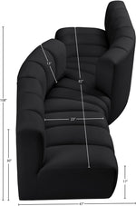 Arc - Faux Leather 4 Piece Sofa