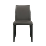 Elyza - Full Back Top Grain Leather Upholstered Wood Dining Chairs (Set of 2)