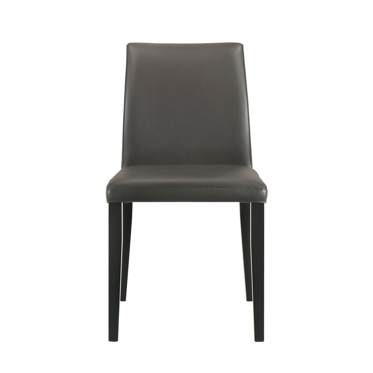 Elyza - Full Back Top Grain Leather Upholstered Wood Dining Chairs (Set of 2)